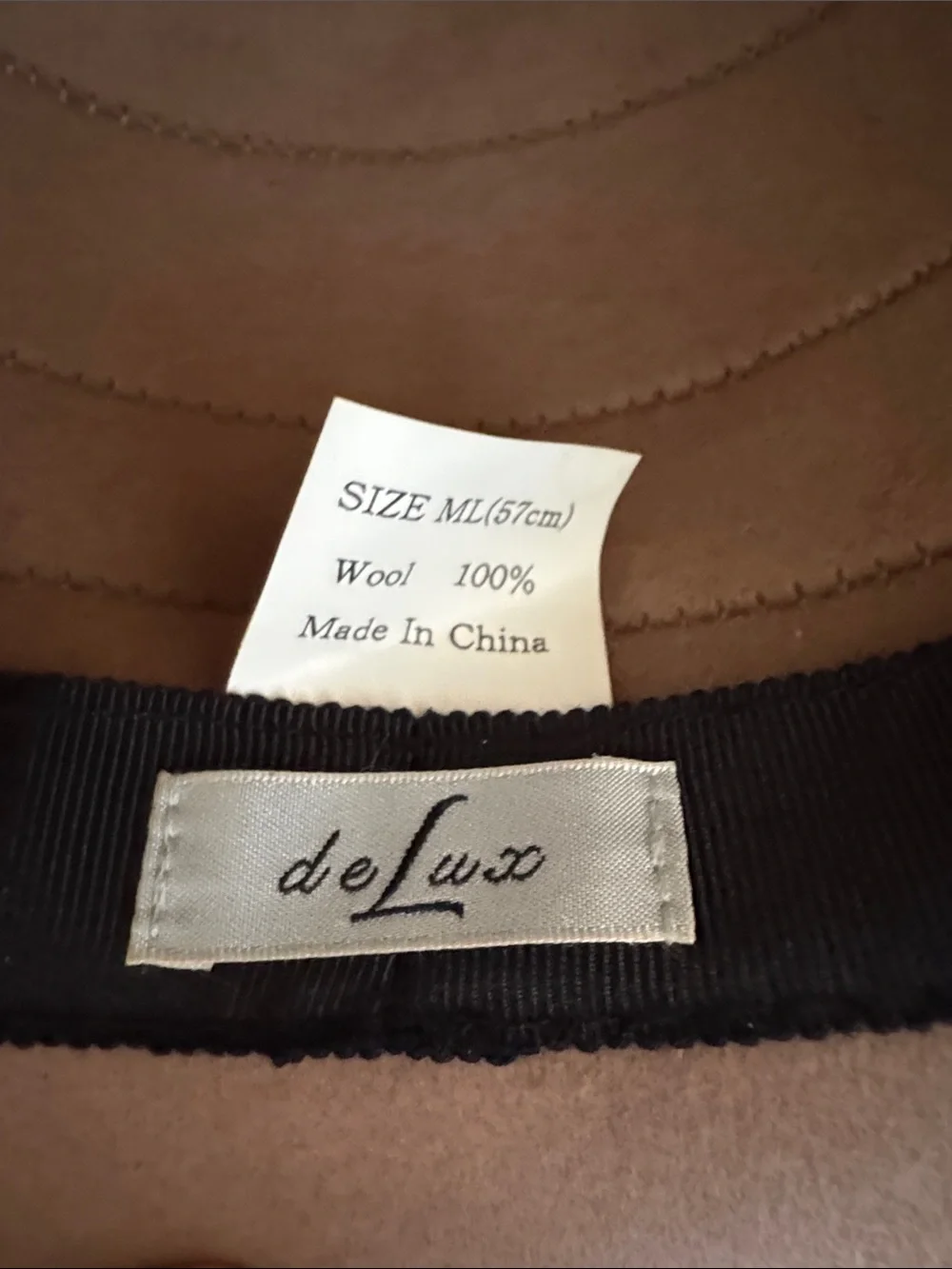 DeLux wool cloche hat